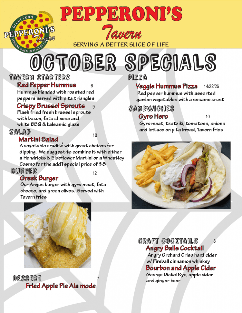 Pepperoni’s Tavern Monthly Specials